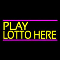 Yellow Play Lotto Here Neonkyltti