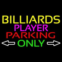 Billiards Player Parking Only Neonkyltti