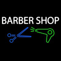 Barber Shop With Dryer And Scissor Neonkyltti
