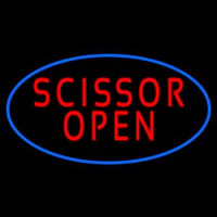 Scissor Open With Blue Border Neonkyltti
