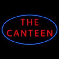 The Canteen With Blue Border Neonkyltti