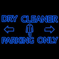 Double Stroke Dry Cleaner Parking Only Neonkyltti