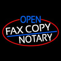 Open Fa  Copy Notary Oval With Red Border Neonkyltti