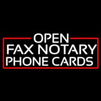 White Open Fa  Notary Phone Cards With Red Border Neonkyltti
