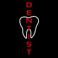 Vertical Dentist Logo Neonkyltti