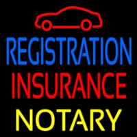 Registration Insurance Notary With Car Logo Neonkyltti