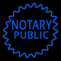 Blue Notary Public Neonkyltti