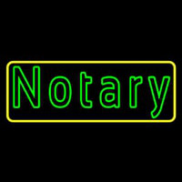 Green Notary Yellow Border Neonkyltti