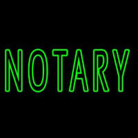 Green Slant Notary Neonkyltti