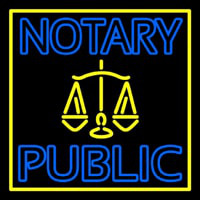 Notary Public Logo Neonkyltti