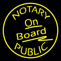 Round Notary Public On Board Neonkyltti