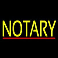 Yellow Notary With Red Line Neonkyltti