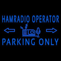 Blue Ham Radio Operator Parking Only Neonkyltti