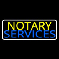 Notary Services With White Border Neonkyltti