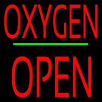 O ygen Block Open Green Line Neonkyltti
