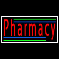 Red Pharmacy White Border Neonkyltti