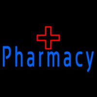 Blue Pharmacy With Medical Logo Neonkyltti